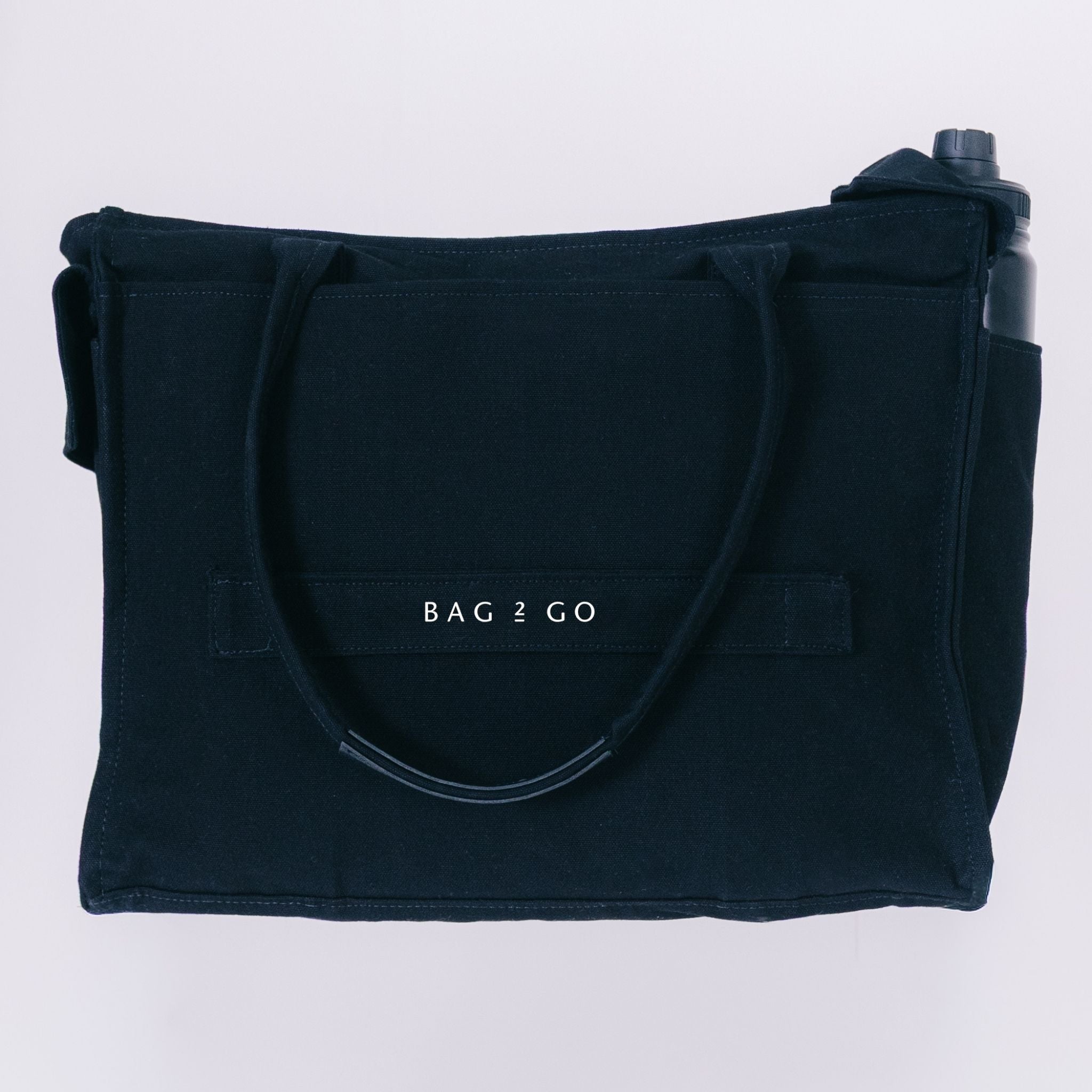 Detalhe da alça da bolsa tote Dream Bag preta Bag2Go
