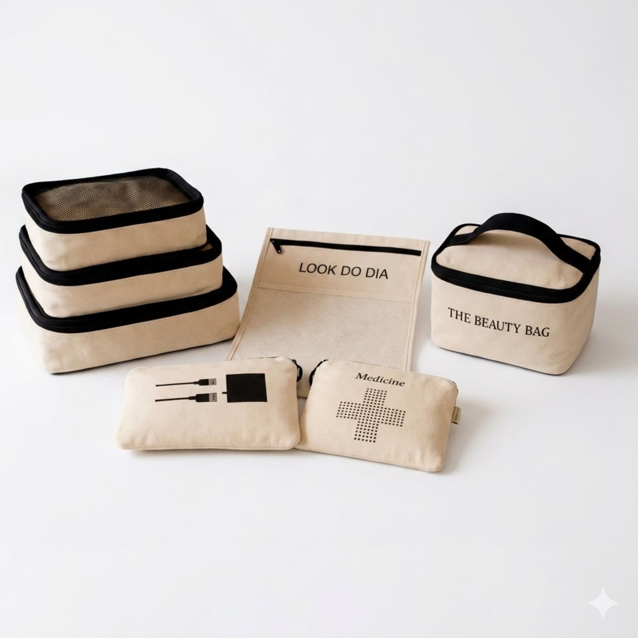 Kit Organizador de Mala (10 peças) Roteiro Completo