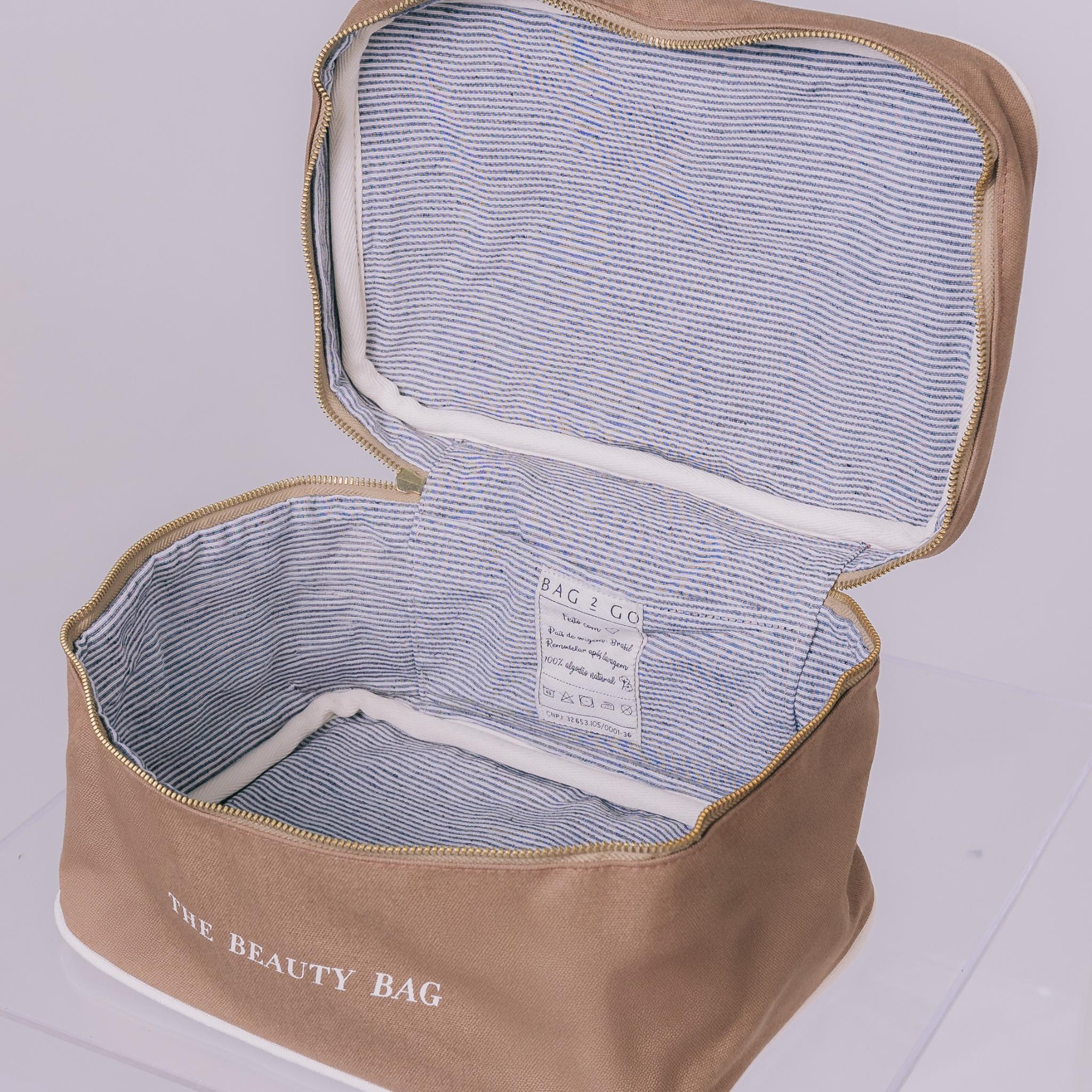 Necessaire Organizadora para Maquiagem Mykonos - Caramelo