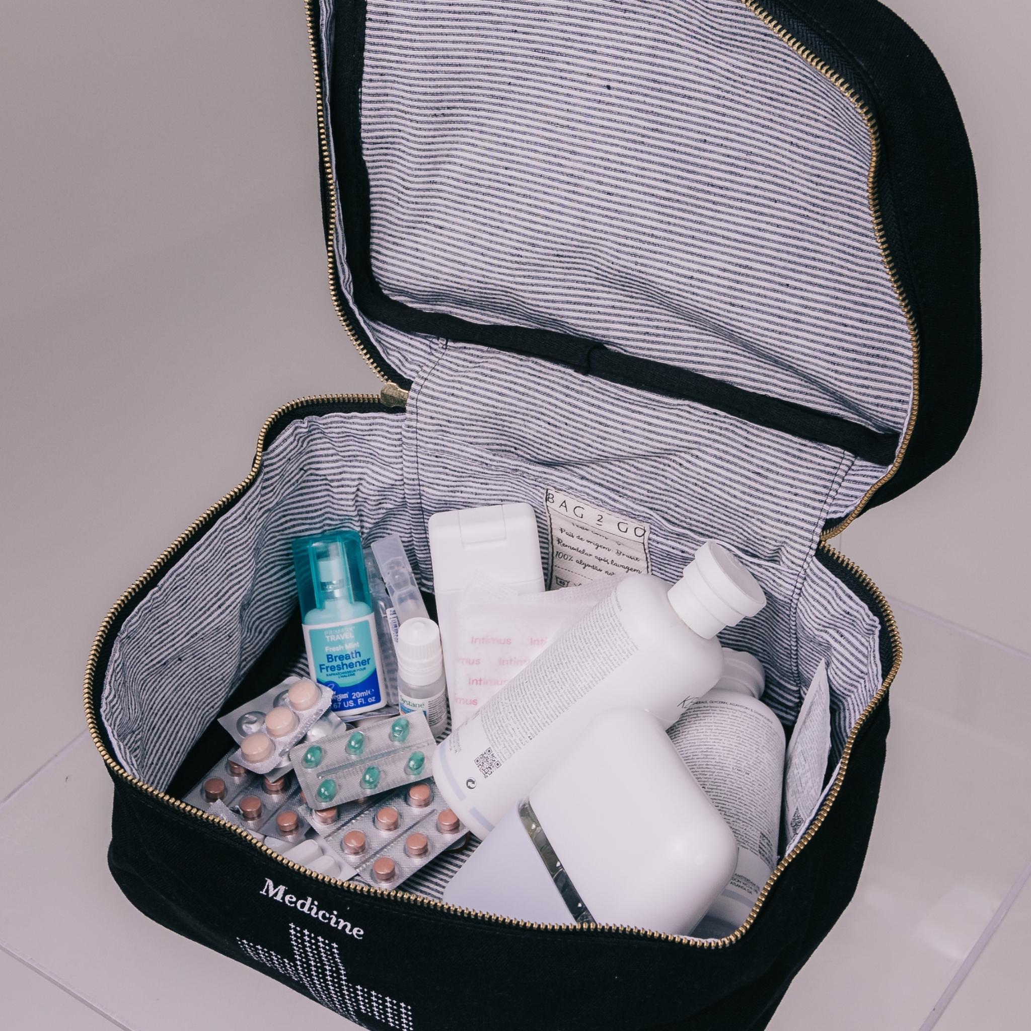 Necessaire Organizadora para Medicamentos Mykonos - Preto