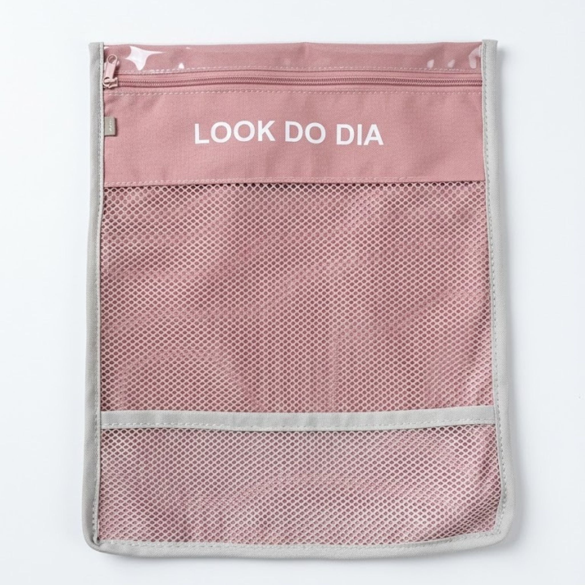 Organizador de mala Look do Dia rosa em 100% algodão natural Bag2Go