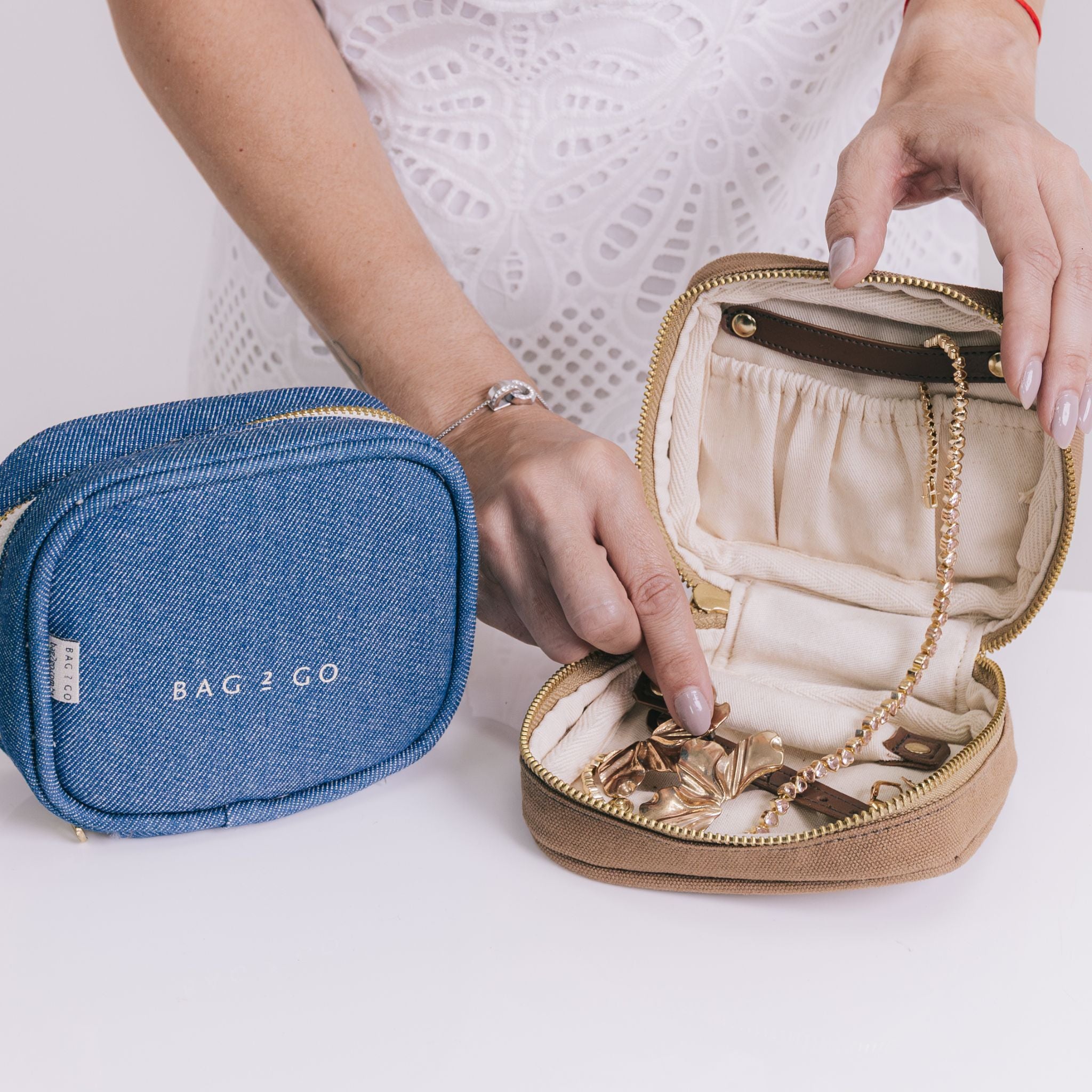 Porta Jóias Organizador Mônaco - Jeans