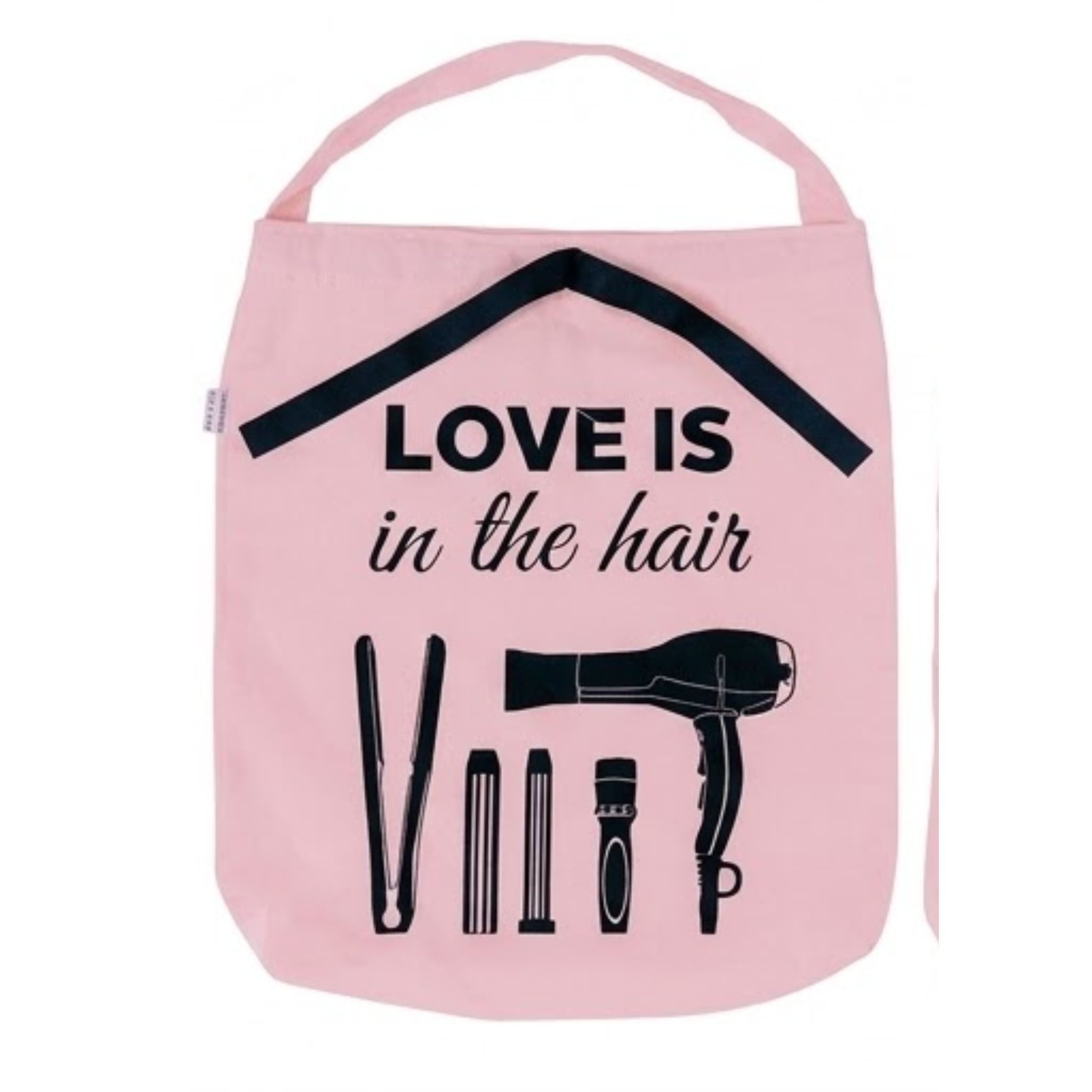 Saco organizador para secador e chapinha Paris Stuff rosa em algodão natural Bag2Go