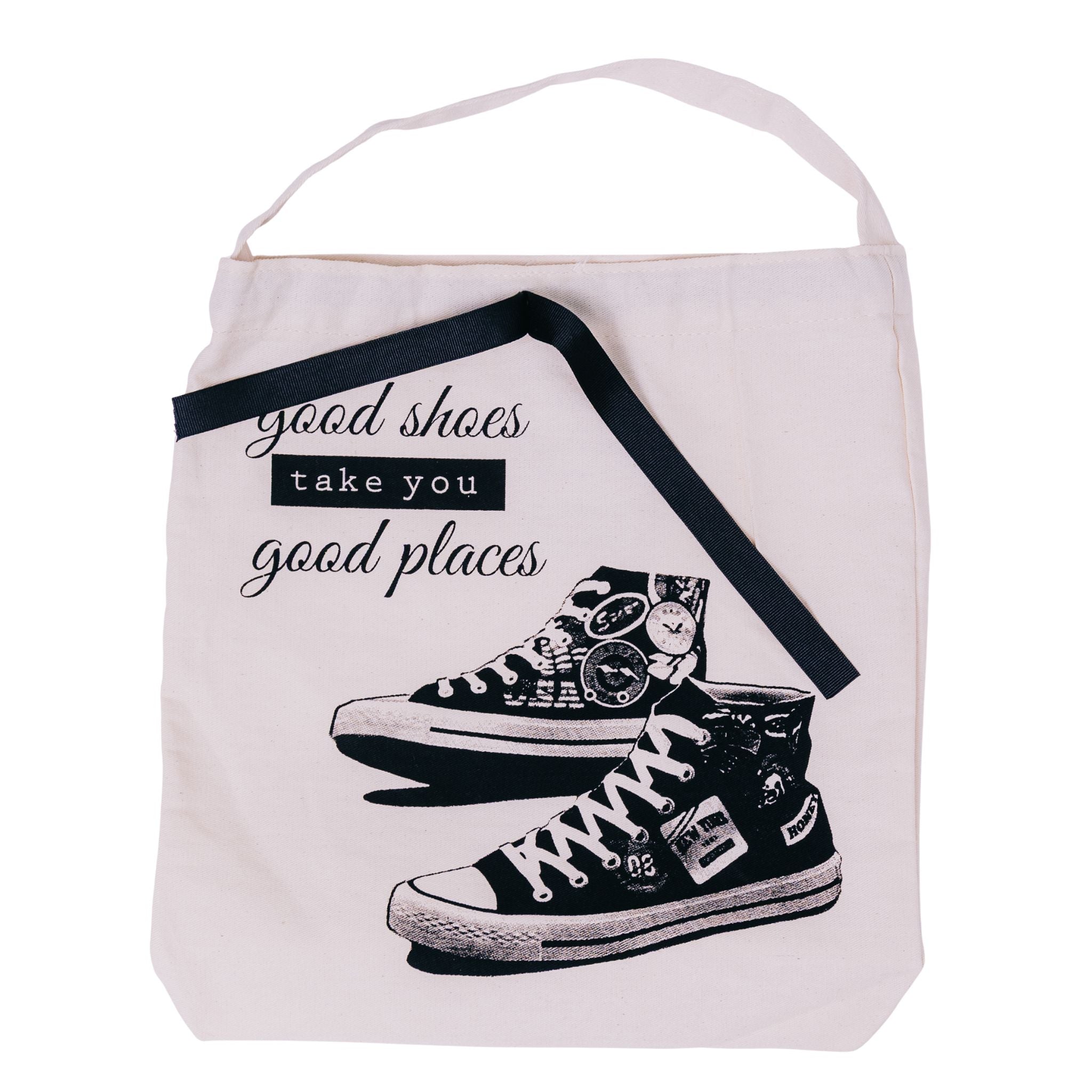 Saco organizador de mala para tênis Casual Paris bege em algodão natural Bag2Go