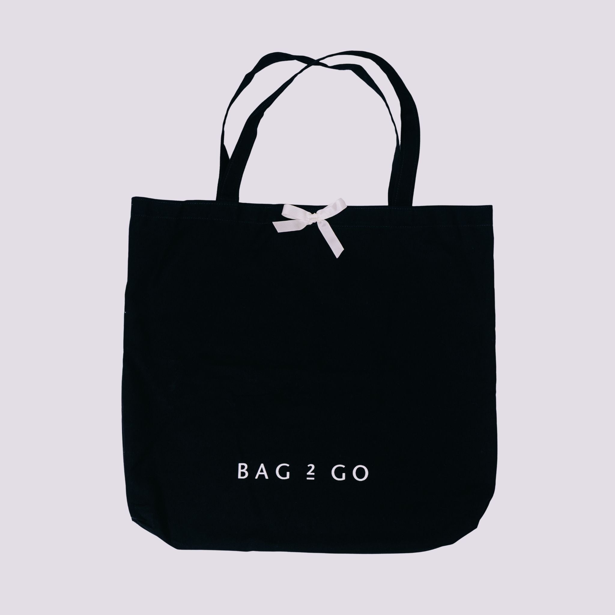 Bolsa para embalagem de presente P preta em algodão natural Bag2Go