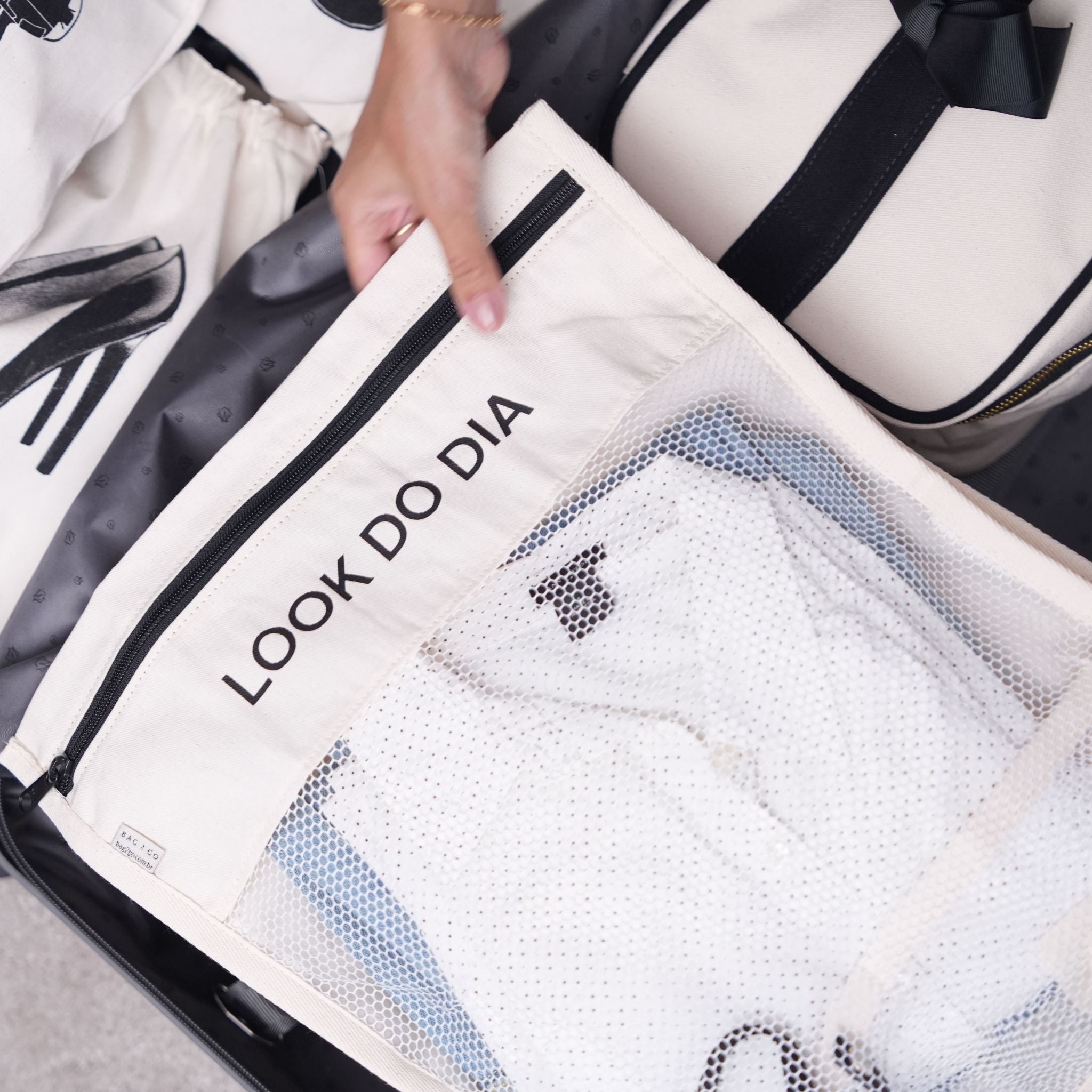 Organizador de Mala Look do Dia - Bege