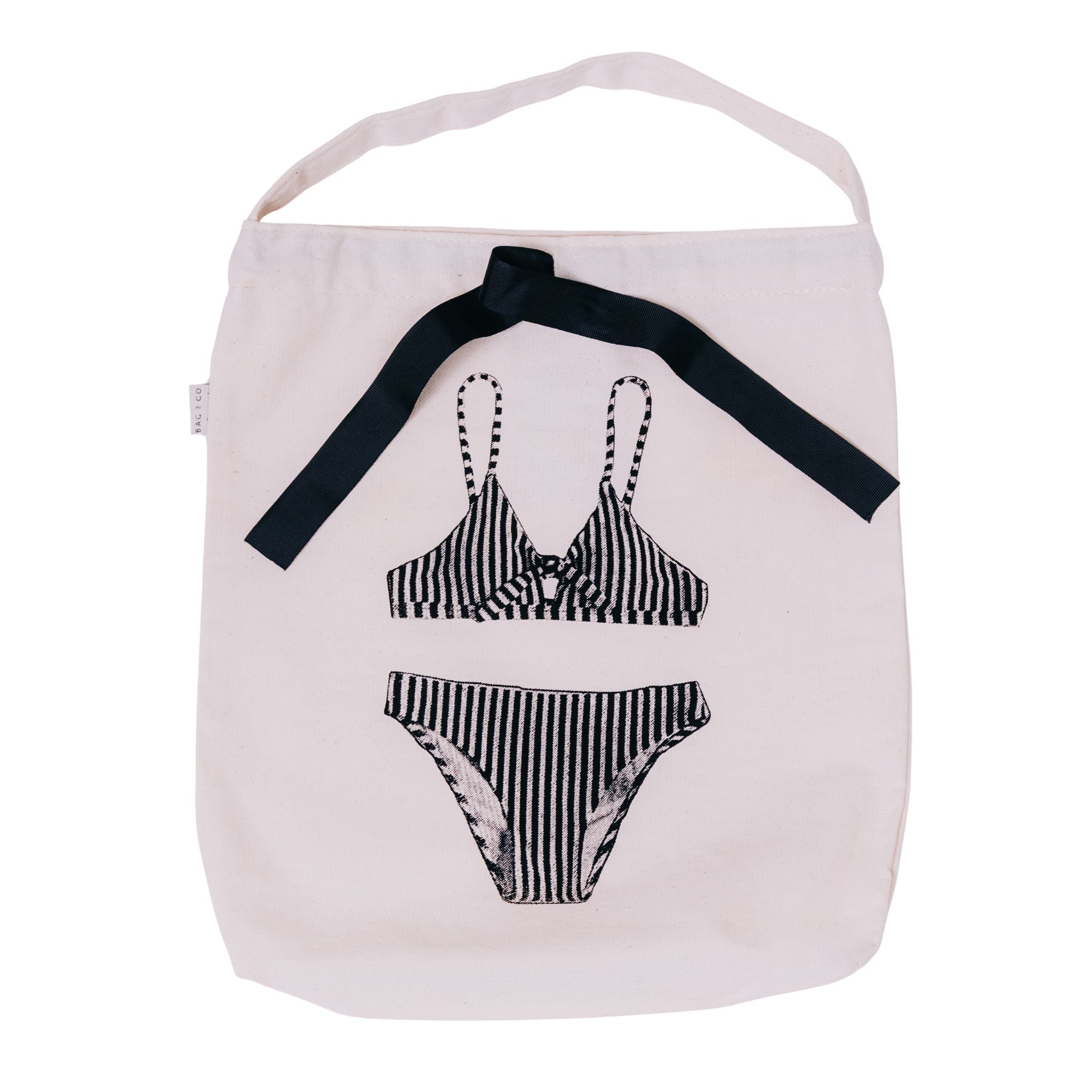 Saco organizador de mala para biquínis Paris Listras em algodão natural Bag2Go