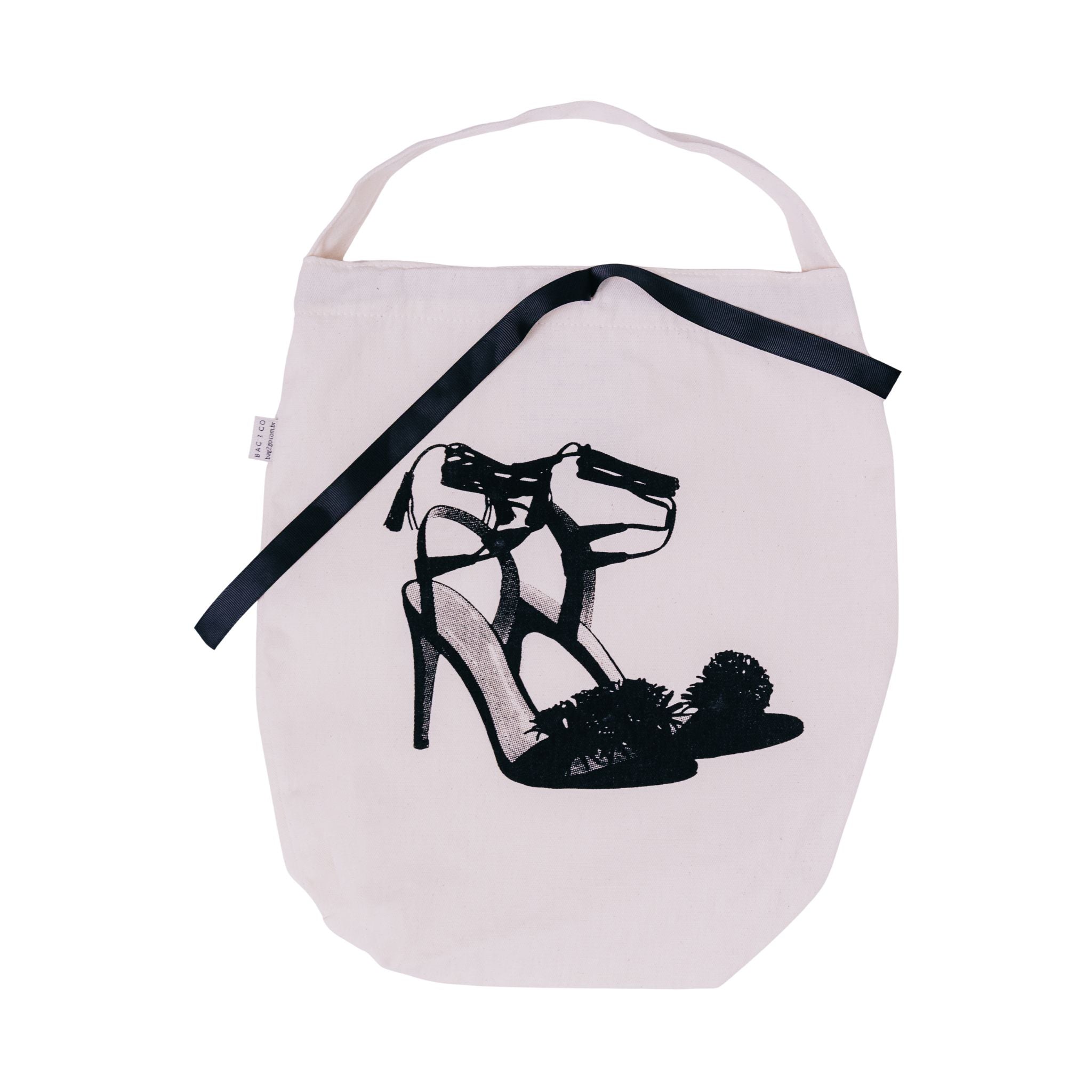 Saco organizador de mala para sandálias finas Paris bege em algodão natural Bag2Go